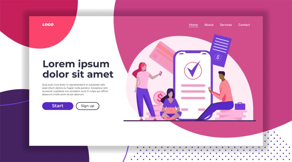 landing page